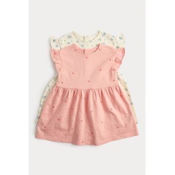Set de rochii cu design floral - 2 piese - Roz deschis/Crem