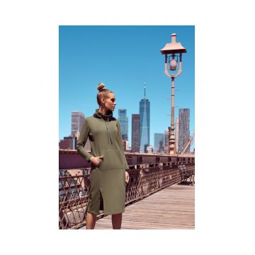 Made of Emotion Rochie pulover de dama Hime M688 kaki - Verde