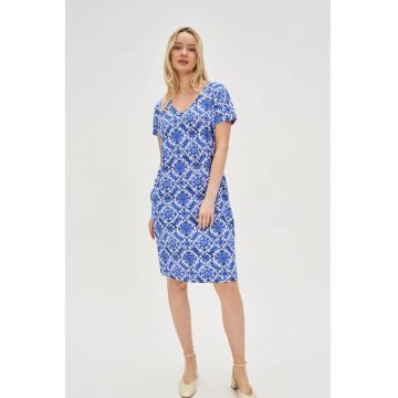 Rochie Albastra Cu Model - Albastru