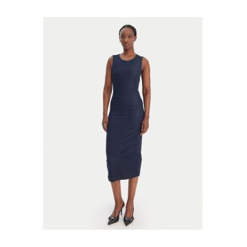 Rochie  bleumarin - 47% viscoza - 42% lyocell - 11% elastan - Bleumarin
