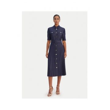 Rochie camasa Dama -  bleumarin - poliester