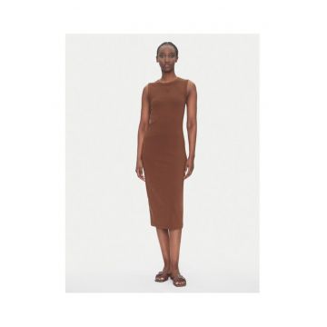 Rochie casual Dama -  maro - 93% bumbac - 7% elastan -