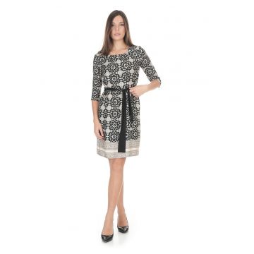 Rochie cu imprimeu si cordon