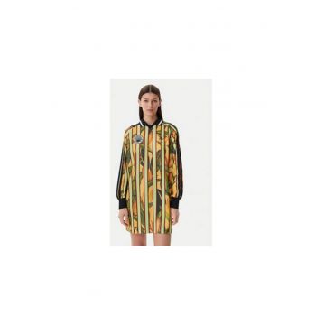 Rochie cu maneca lunga - guler si model floral