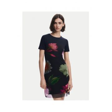 Rochie dama  25SWVK14 - Poliester/Bumbac - Negru