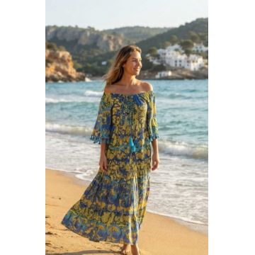 Rochie Dama Maxi Subtire cu ciucuri 2