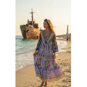 Rochie Dama Maxi Subtire cu ciucuri 3