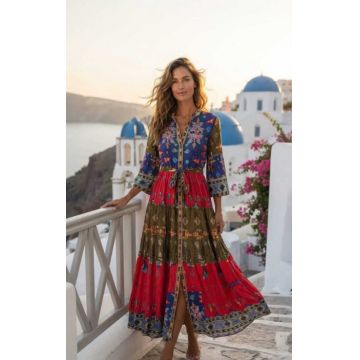 Rochie Dama Maxi Subtire cu ciucuri 4