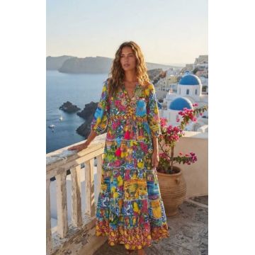 Rochie Dama Maxi  Subtire cu ciucuri 5