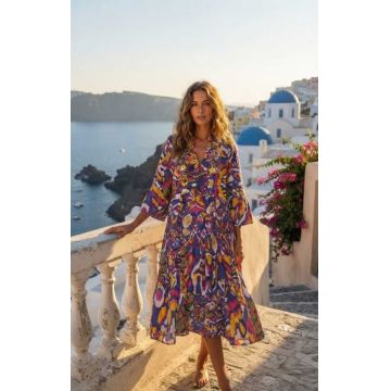 Rochie Dama Maxi  Subtire cu ciucuri 6