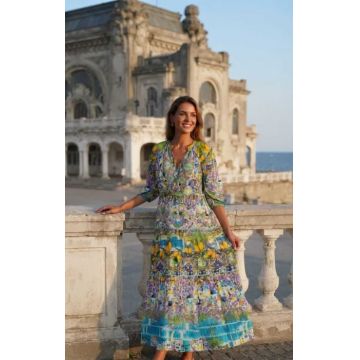 Rochie Dama Maxi  Subtire cu ciucuri 7