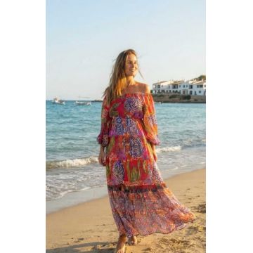 Rochie Dama Maxi Voal Subtire cu paiete
