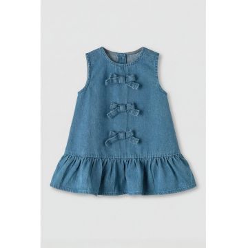 Rochie de bumbac - Albastru paun