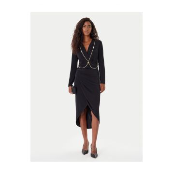Rochie de cocktail dama  negru - material calitativ