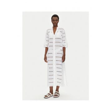 Rochie de plaja pentru femei -  Bumbac - Alb -