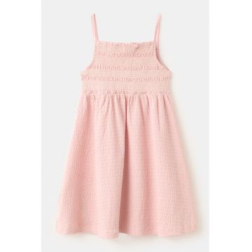 Rochie evazata si texturata - Piersica