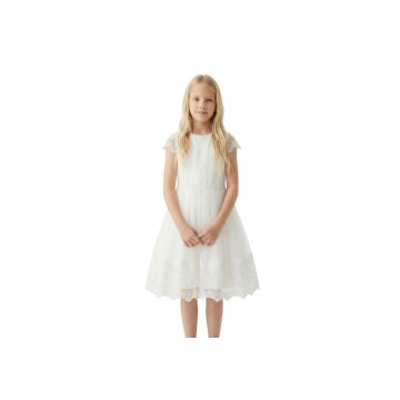 Rochie fete -  Mavy - Dantela si Tul - Crem - Crem