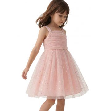 Rochie fete -  Rina - Tul - Elegant - Roz - Roz