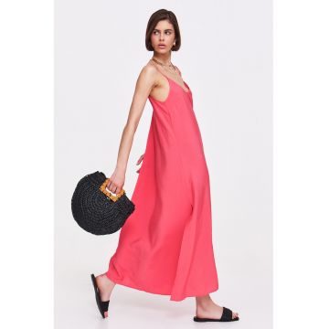 Rochie lejera cu decolteu in V - Roz