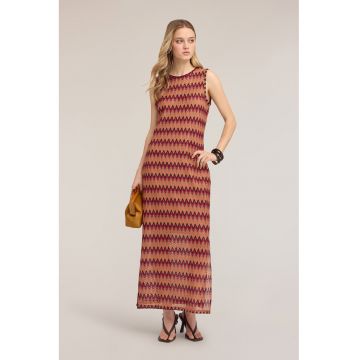 Rochie lunga fara maneci - Multicolor