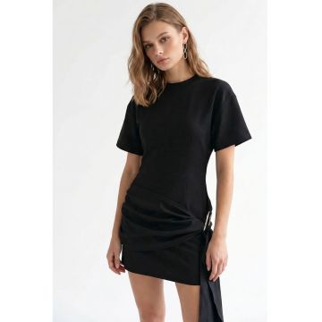 Rochie Mini -  Elegant - Negru - 100% poliester