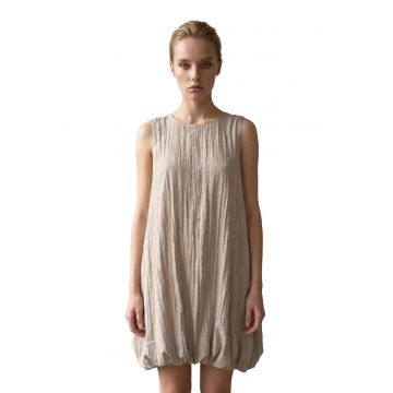 Rochie Mini -  Lejera - Bej - Lyocell