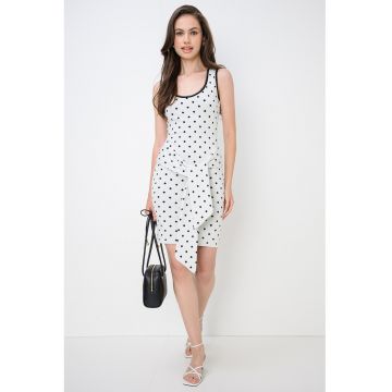 Rochie scurta cu buline - Negru/Alb arctic