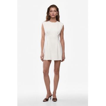 Rochie scurta uni - Alb murdar