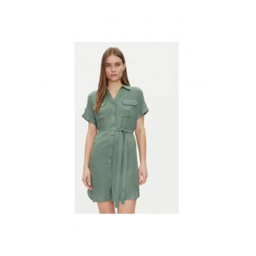Camasa stil rochie dama  10325828 - Viscoza - Verde - Verde