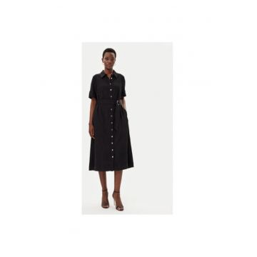 Camasa stil rochie dama  13002000 - Viscoza/Poliester - Negru - Negru