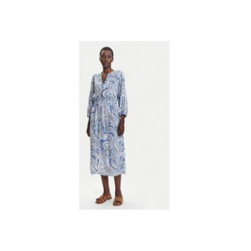 Camasa stil rochie dama  13002020 - Viscoza - Albastru - Albastru