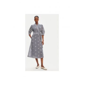 Camasa stil rochie dama  252132525224 - Bumbac organic/Poliester - 34 EU - Bleumarin