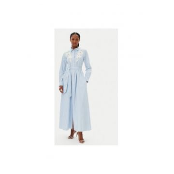 Camasa stil rochie dama  511FD15026 - Poliester/Bumbac - Albastru deschis - Albastru deschis