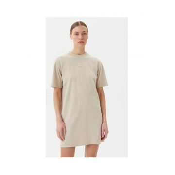 Rochie casual  bej - bumbac -