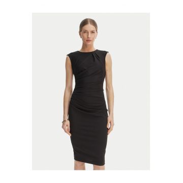 Rochie cocktail -  neagra - poliester - fermoar - Negru