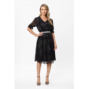 Rochie cu decolteu in V Noemy - Negru