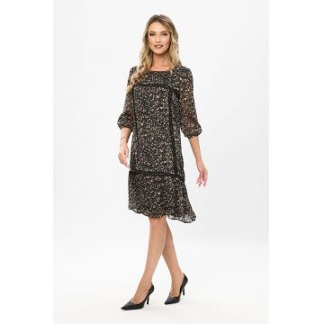 Rochie cu terminatie cu volan Petra - Multicolor