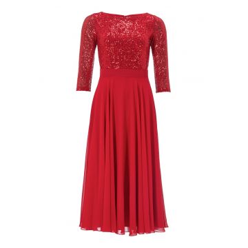 Rochie de cocktail dama  rosu - fabric elastic