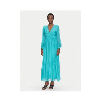 Rochie de vara -  70% viscoza - 30% matase - turcoaz -