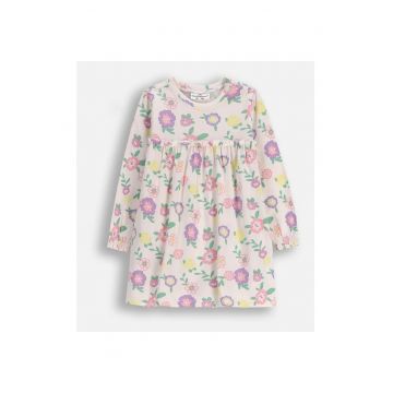 Rochie din bumbac cu mansete elastice