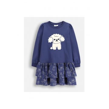 Rochie din bumbac cu volanase