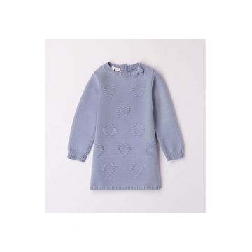 Rochie din tricot pentru fetite - I Bleu - Albastru deschis
