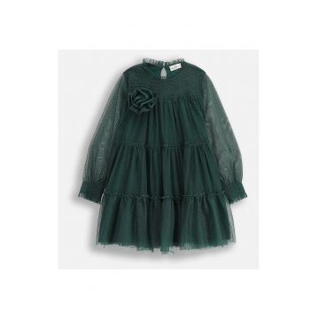 Rochie din tul cu brosa detasabila