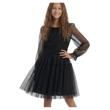 Rochie fete - ZOYA Fashion - Holly - Poliester - Elegant - Lunga - Negru - Negru