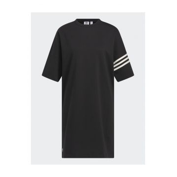 Rochie  lejer - negru - 53% bumbac - 47% poliester reciclat