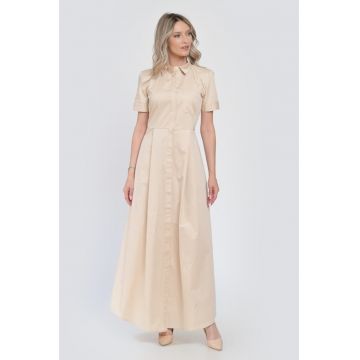 Rochie lunga de vara - Crem