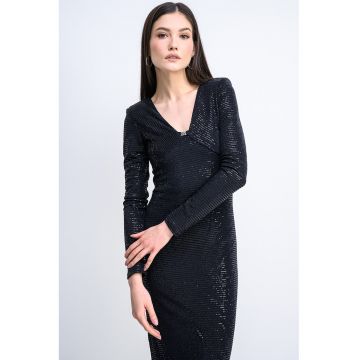 Rochie maxi cu paiete Nammery - Negru
