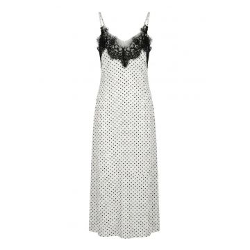Rochie Maxi  eleganta - buline - alb prafuit