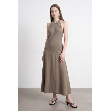 Rochie Maxi -  Tencel - drapaj - Kaki - casual