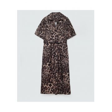 Rochie midi cu animal print Larisa 804